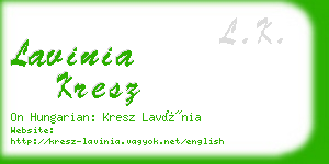 lavinia kresz business card